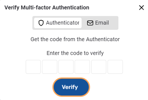 Multi-factor authentication confirmation pop up