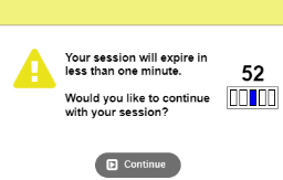 Session time-out warning