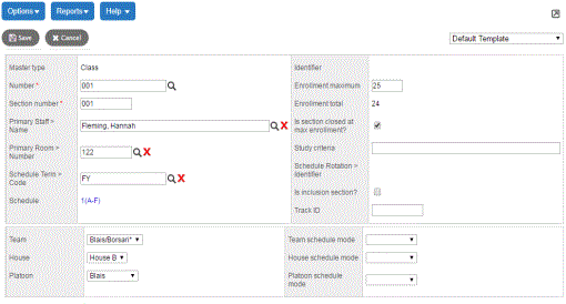 Section details page