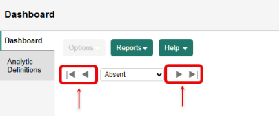 Navigate template arrow controls